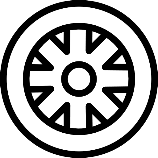 Wheel transportation pressure car icon