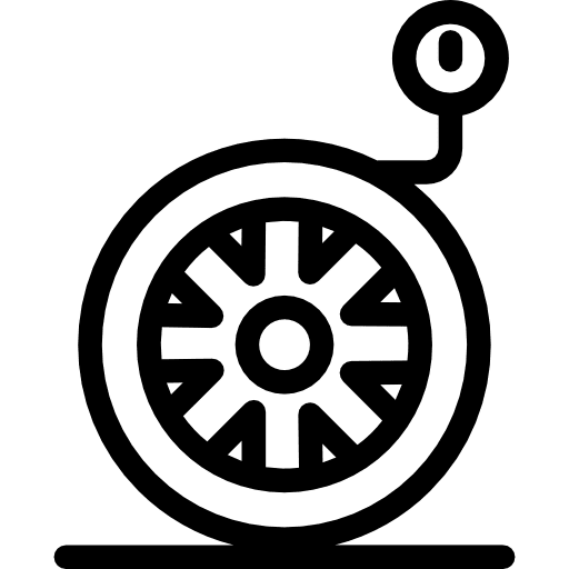 Wheel transportation pressure car icon