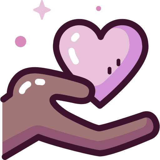 Affection donation shapes give icon