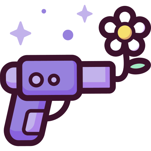 Gun hippie pistol pacifism icon
