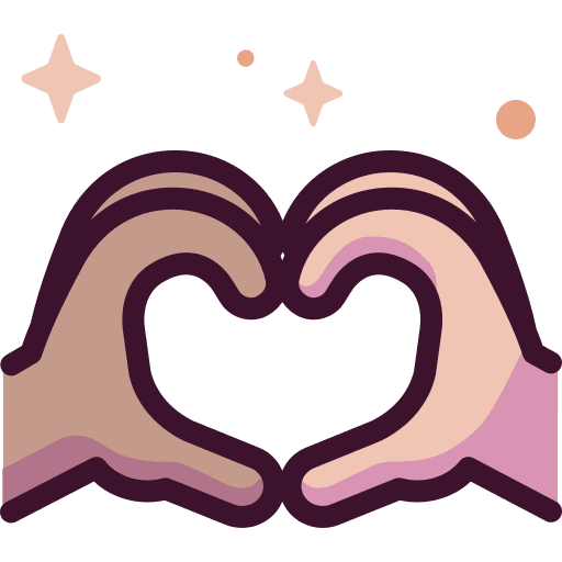 Love heart love hand icon