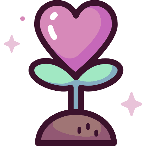 Love love and romance pot flower icon