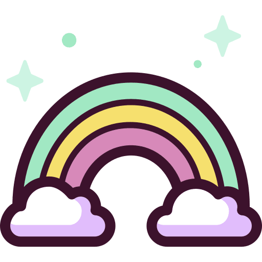Rainbow spectrum cloud forecast icon
