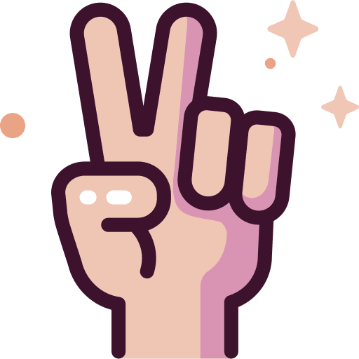 Peace peace fingers hippie icon