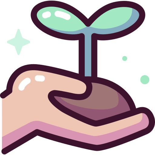 Sprout growth nature hand icon
