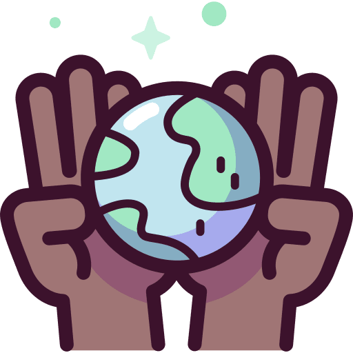 Unity ecology and environment globe hand icon
