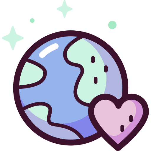World peace earth love ecology icon