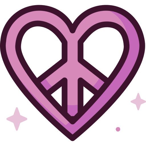 Peace symbol peace pacifism heart icon