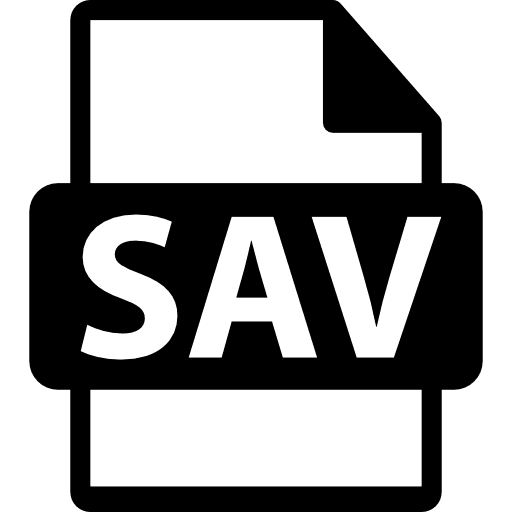 Sav file format symbol interface sav sav format icon