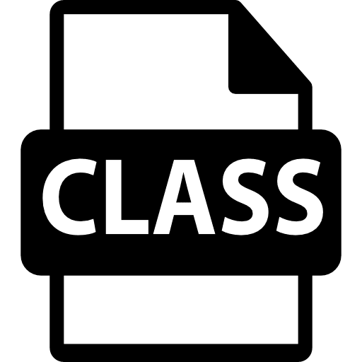 Class file format symbol class digital file format icon