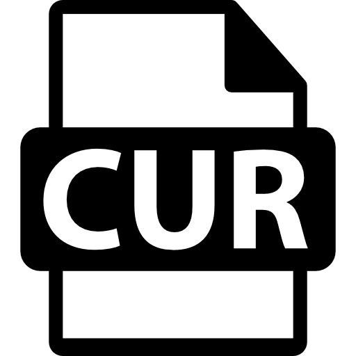 Cur icon file format cur icon text format symbol icon