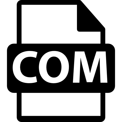 Com file format symbol com file com file format interface icon