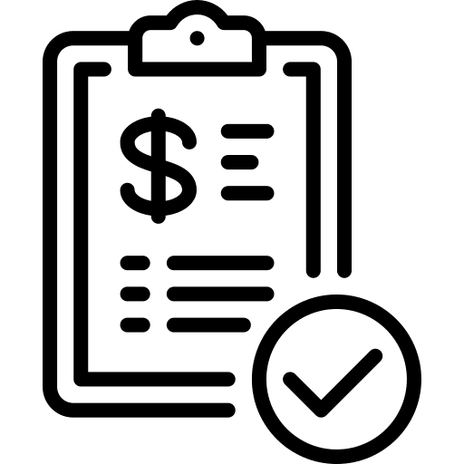 Invoice paper dollars invoices icon