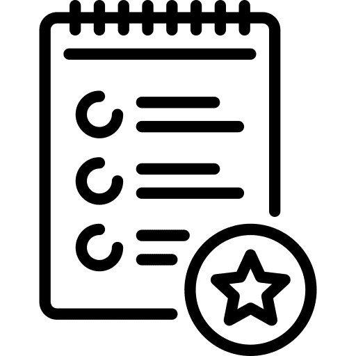 List commerce and shopping favourite star icon List commerce and shopping favourite star icon