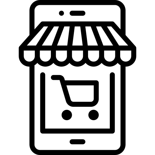 Mobile store shopping online computer online store icon Mobile store shopping online computer online store icon