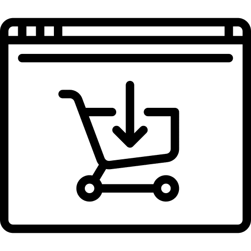 Online shopping business ecommerce screen icon Online shopping business ecommerce screen icon