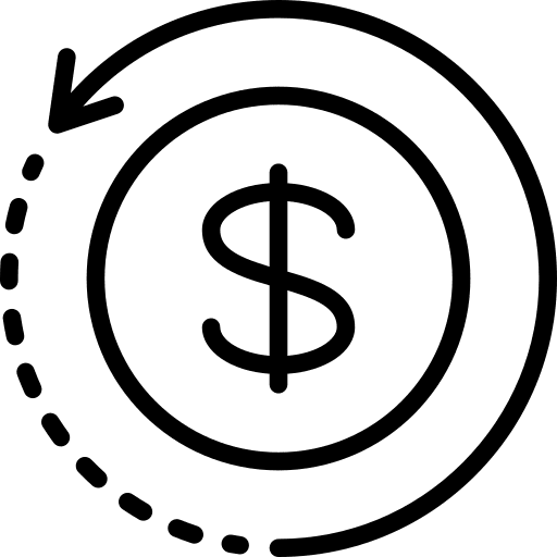 Refund money financial business icon Refund money financial business icon