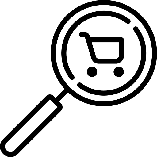 Search commerce and shopping commerce cart icon Search commerce and shopping commerce cart icon