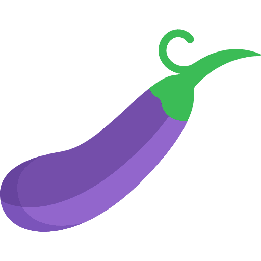 Eggplant food and restaurant food vegan icon