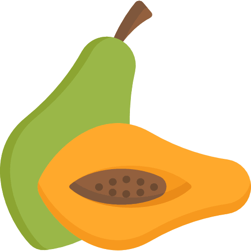 Papaya food and restaurant organic papaya icon