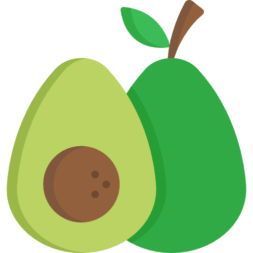 Avocado food and restaurant fruit healthy food icon