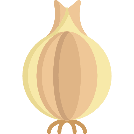 Onion vegetarian vegan food and restaurant icon