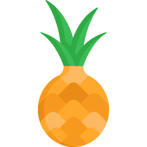 Pineapple vegetarian healthy food fruit icon