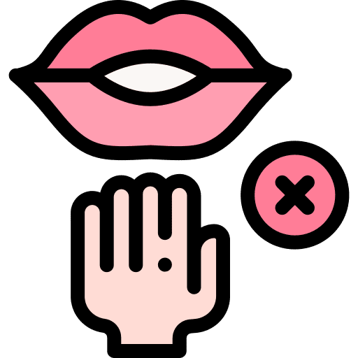 Do not touch teeth healthcare and medical do not touch icon