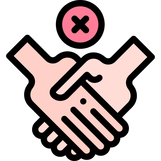 No handshake protection coronavirus illness icon