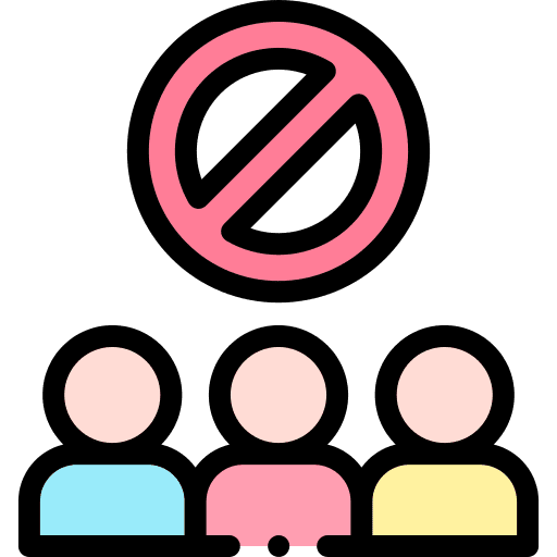 Avoid crowds virus coronavirus healthcare and medical icon Avoid crowds virus coronavirus healthcare and medical icon