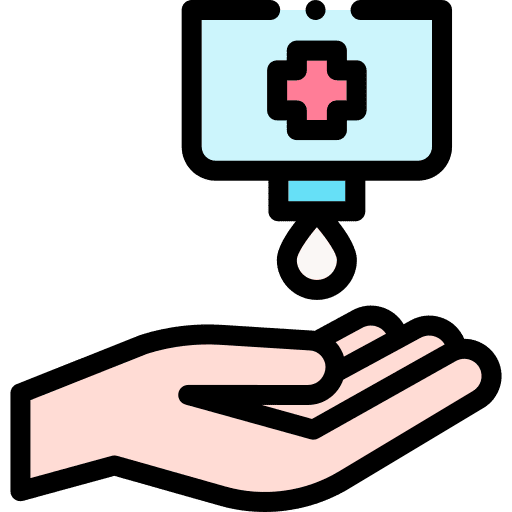 Disinfectant ethyl alcohol gel hand sanitizer icon