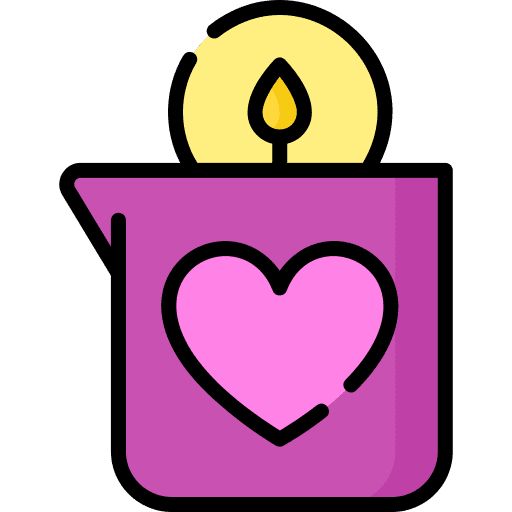 Massage spa candles spa heart icon Massage spa candles spa heart icon