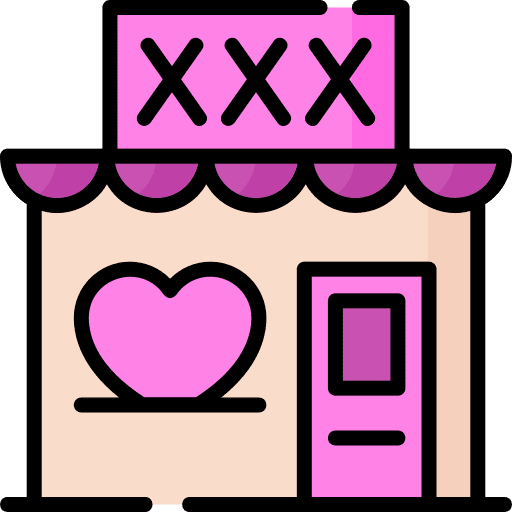 Sex shop sex erotic building icon Sex shop sex erotic building icon