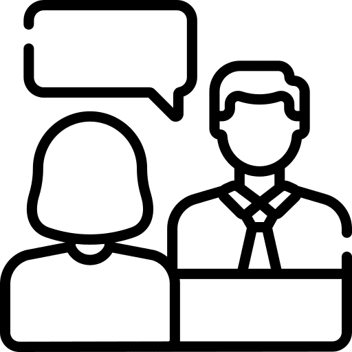 Job interview professions and jobs job interview talk icon