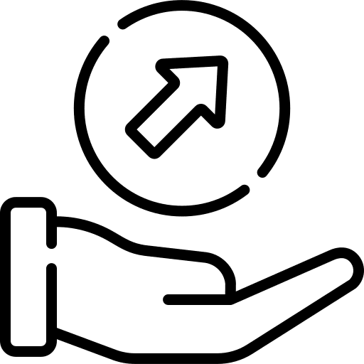 Chart arrow up improvement growth icon Chart arrow up improvement growth icon