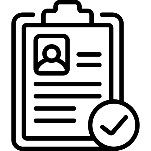 Check cv files and folders curriculum vitae icon Check cv files and folders curriculum vitae icon