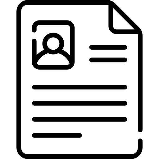 Curriculum vitae document job profile files and folders icon Curriculum vitae document job profile files and folders icon