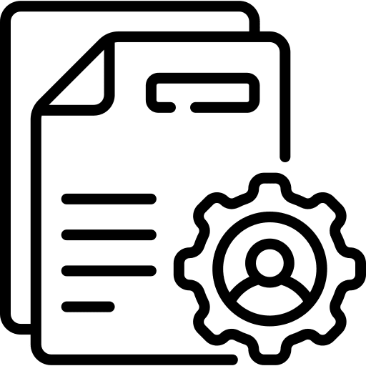Personal data gear onboarding files and folders icon Personal data gear onboarding files and folders icon
