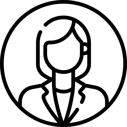 Profile woman formal avatar icon