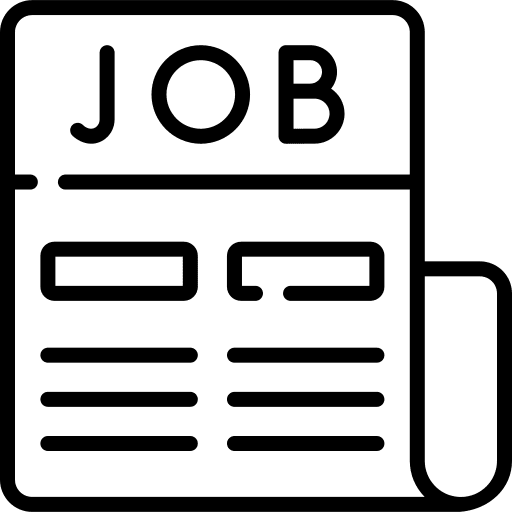 Job offer newspaper job candidate icon Job offer newspaper job candidate icon