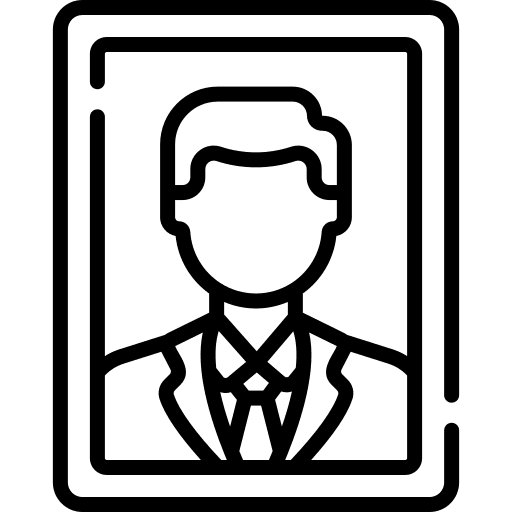 Photo man user formal icon Photo man user formal icon