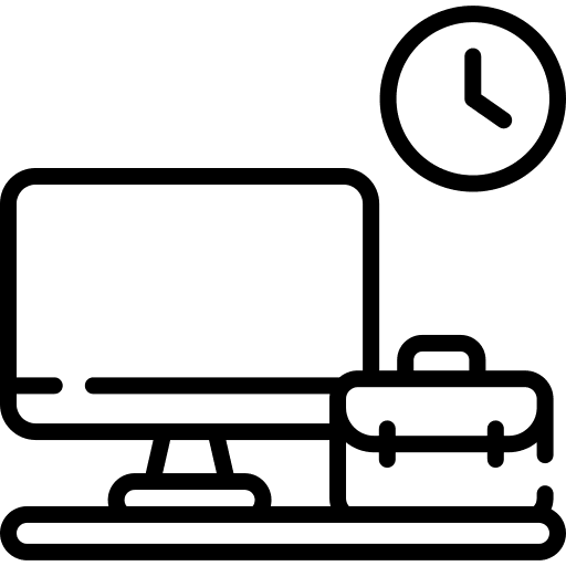 Working working desk time icon Working working desk time icon