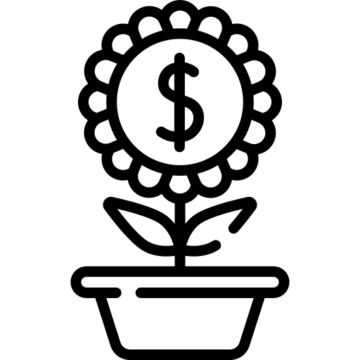 Investment growth currency invest icon Investment growth currency invest icon