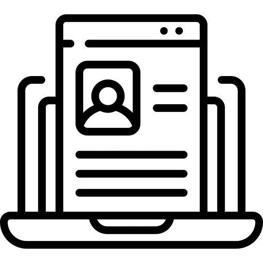 Online resume online profile profile computer icon Online resume online profile profile computer icon