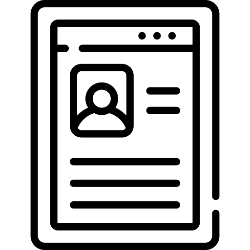 Profile social media business and finance user icon Profile social media business and finance user icon