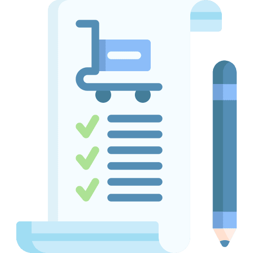 Shopping list wish list tick commerce and shopping icon