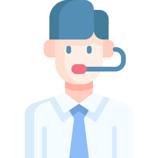 Customer service agent contact center black hair customer service agent icon