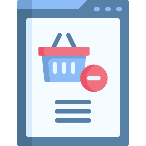 Delete cart online store online shopping minus sign icon
