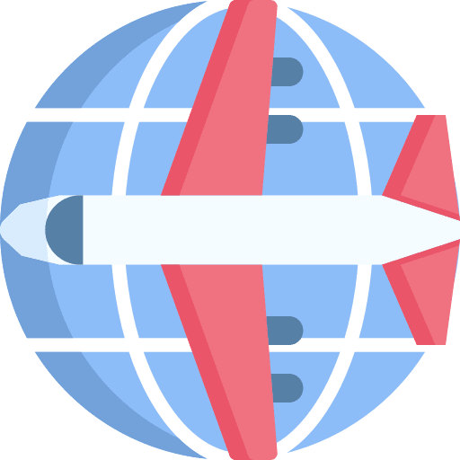 Flight transport aircraft airplane icon