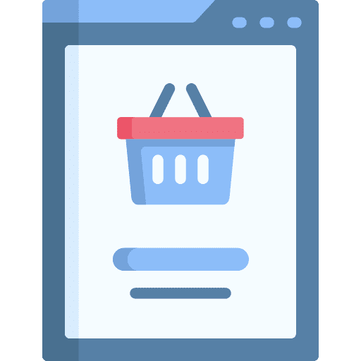 Online shopping buy online commerce and shopping website icon